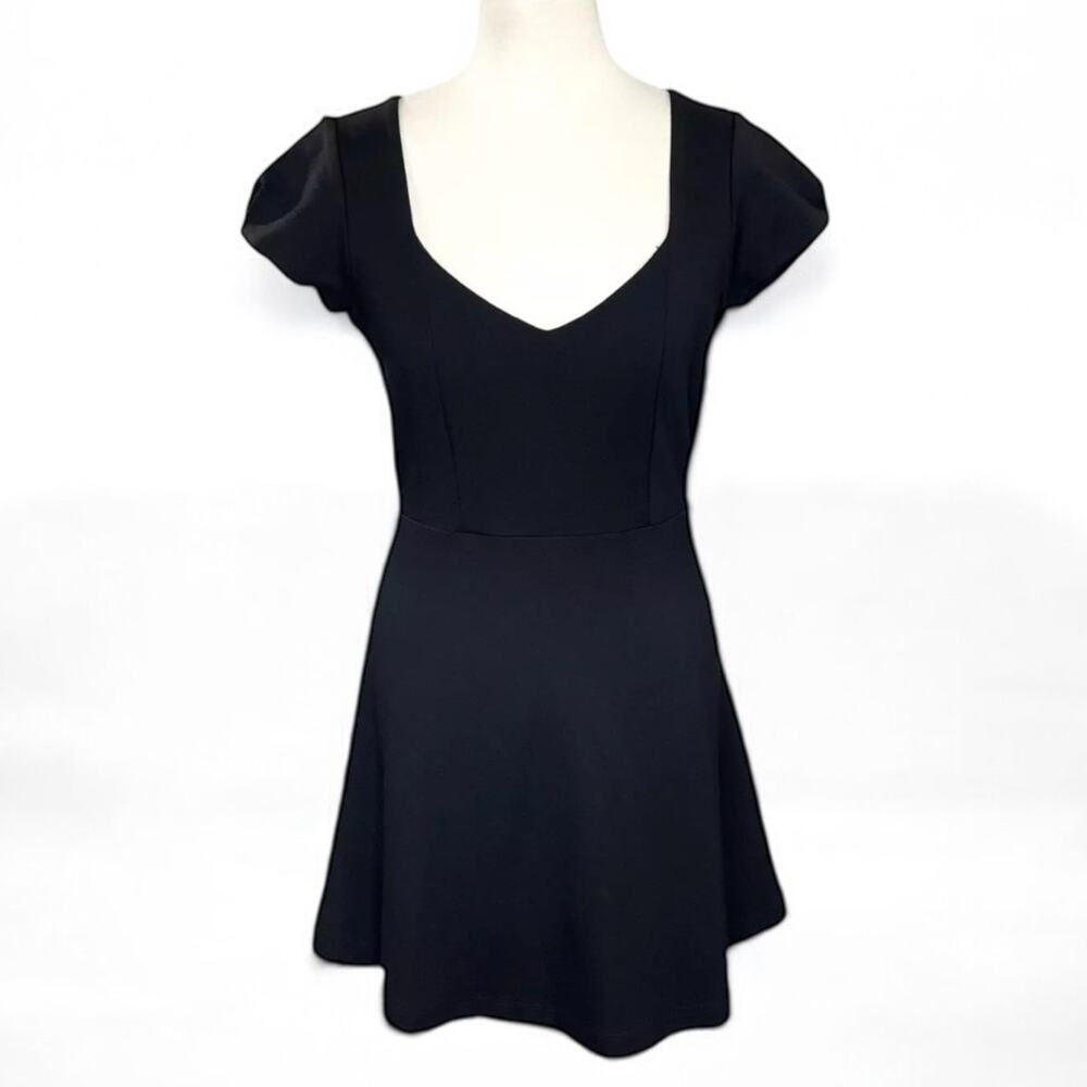 Urban Outfitters Size 6 Skater Dress NEW Coquette Whimsigoth Dark Fairy Black